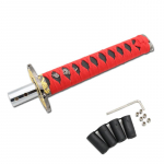 Samurai m&otilde;&otilde;ga k&auml;igukangi l&uuml;liti Katana metallist 12 mm auguga must+punane punane