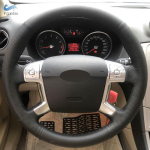 Ford Mondeo 2007-2014 Galaxy 2006-2015 S-Max 2006-2014 k&auml;sipunutised auto roolikatte perforeeritud nahkkattega gray