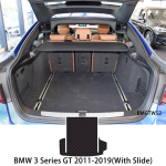 Auto pagasiruumi hoiupadjad nahast BMW F34 3. seeria GT Gran Turismo 2013 2014 jaoks- kaubaaluse tagakate veekindel p&otilde;rand All Black black