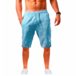 Uued meeste puuvillased linased l&uuml;hikesed p&uuml;ksid meeste suvised hingavad &uuml;hev&auml;rvilised linasest p&uuml;ksid Fitness t&auml;navar&otilde;ivad S-3XL XXXL