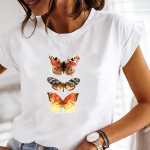 (Aasia suurus) Sweet Butterfly Armas stiil Armas T-s&auml;rk Moodne t-s&auml;rk vabaaja l&uuml;hikeste varrukatega naiste prinditud naiste graafiline T-s&auml;rk S