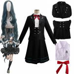 Anime Danganronpa V3 Shirogane Tsumugi Cosplay koolit&uuml;drukute vormiparukas Kleidid t&auml;iskomplekt Halloweeni karnevalipeo kost&uuml;&uuml;mid L-(Costume+Wig)