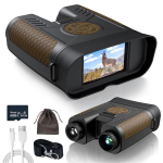 K53 1080p HD Professionaalne binokkel-teleskoop 20x digitaalne suum 600m infrapunane &ouml;&ouml;n&auml;gemisega binokkel jahiks ja telkimiseks with 32G Card must