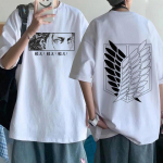 Kuumad Jaapani anime Attack on Titan T-s&auml;rk Naiste meeste Harajuku l&uuml;hikeste varrukatega topid S