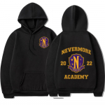 TV-sarja Wednesday Addams Nevermore Academy Kapuutsiga S&auml;rk Logotr&uuml;kiga Kapuutsiga Dressipluusid Unisex Gooti Pikkade Varrukatega &Uuml;lesuuruses Kapuutsiga S&auml;rgid 2XL