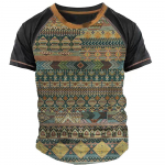 Vintage T-s&auml;rk Meestele 3D Patchwork Print T-s&auml;rk Suur vabaaja l&uuml;hikeste varrukatega suvised t&auml;navariided Meeste riided O-kaelusega T-s&auml;rk L
