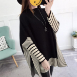 S&uuml;gis- ja talvine naiste kudumid Cape Bat Sleeve kampsun Mitmek&uuml;lgne sall Naiste topid, suured vabad top One Size