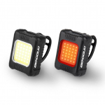 Jalgratta esi- ja tagatulede komplekt USB laetav minijalgratta esi- ja tagatuli must