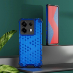 KEYSION p&otilde;rutuskindel armor &uuml;mbris Redmi Note 13 Pro 5G silikoon+arvuti l&auml;bipaistev k&auml;rgstruktuuriga telefonikate Redmi Note 13 Pro+ 5G jaoks for Redmi Note 13 5G sinine