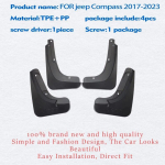 2017- For jeep Compass Mudguard Fender Mud Flap Guards Splash Mudflaps Car Accessories Mudguards Front Rear 4pcs compass gray