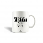 Mug en C&eacute;ramique Nirvana Groupe de pop Logo Noir
