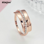 SIMJOO Rose Golden Face Tsirkoon Ring Lady 6
