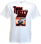 &Otilde;huke Lizzy Live And Dangerous V4 valge Unisex T-s&auml;rk S