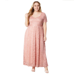 Naiste kleit Suures suuruses pitsist kleidid pruutneitsi kleidid 2XL roosa