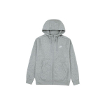 Nike Sportswear Club Fleece t&auml;is-lukuga dressipluus Tumehall Melange/Matte H&otilde;bedane/Valge Meeste T&auml;navamood BV2645-063 S