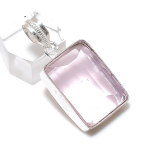 Natural Pink Kunzite Gemstone Handmade 925 Sterling Silver Pendant 1.58 v7c23