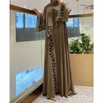 Eid Muslim Abaya naistele tikandiga kleit salliga kleit Dubai Araabia pikk r&uuml;&uuml; Maroko Abayas Kaftani pear&auml;tt Imeilus S