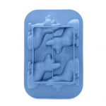 Corgi koera j&auml;&auml;kuubikuvorm L&otilde;busad koeravormid silikoonist j&auml;&auml;kuubikualused viskikokteilid Bourbon BPA-vaba silikoonist alus sisseehitatud lehtriga isetegemise jookide jaoks sinine