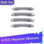 Ford Explorer Plug-in Hybrid Limited ST XLT U625 jaoks ~ Kroomitud autoukse k&auml;epideme kate Viimistlus 4 Kroomitud stiilitarvikut Metallic Silver 4pcs blue