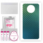 apgo Protective Skin Sticker for the back compatible with Xiaomi Redmi Note 9T, Wrap Film, Foil, Vinyl - Pattern Carbon Chameleon CAKA1