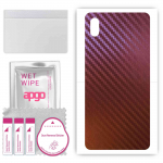 apgo skin sticker film foil vinyl for the BACK compatible with LG W10 Alpha, scratch-resistant, easy to install - Carbon Chameleon CAKA5