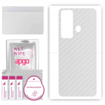apgo Protective Skin Sticker for the back compatible with Tecno Pova Neo, Wrap Film, Foil, Vinyl - Pattern Transparent Carbon