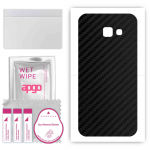 apgo Protective Skin Sticker for the back compatible with Samsung Galaxy A5 (2017), Wrap Film, Foil, Vinyl - Pattern Carbon Black