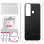 apgo Protective Skin Sticker for the back compatible with Tecno Pova Neo, Wrap Film, Foil, Vinyl - Pattern Black Honeycomb