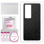apgo Protective Skin Sticker for the back compatible with Vivo IQOO 9 SE, Wrap Film, Foil, Vinyl - Pattern Black Honeycomb