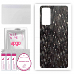 apgo Protective Skin Sticker for the back compatible with Honor Play4, Wrap Film, Foil, Vinyl - Pattern Carbon Black Pixel