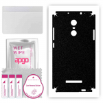 apgo Protective Skin Sticker for the back+sides compatible with Xiaomi Redmi Note 3 Note 3 Pro, Full Wrap Film, Foil, Vinyl - Pattern Matte Black