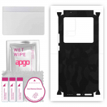 apgo Protective Skin Sticker for the back+sides compatible with Vivo X80 Pro, Full Wrap Film, Foil, Vinyl - Pattern Black Camo