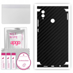apgo Protective Skin Sticker for the back+sides compatible with Honor 8X, Full Wrap Film, Foil, Vinyl - Pattern Carbon Black