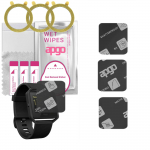 3x apgo MATTE Hybrid protective glass compatible with Fitbit Blaze GunMetal, flexible nano glass, great replacement for tempered glass, scratch-resist