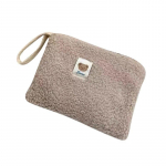 Kaasaskantav pl&uuml;&uuml;sist meigikott &uuml;hev&auml;rviline armas karusnahast meigikott naistele reisimeigi tualett-tarvete kott pesukott Palus pliiatsi kott khaki