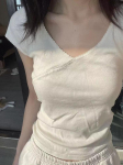 Elegantne Pure Desire l&uuml;hikeste varrukatega naiste T-s&auml;rk Harajuku Solid Vintage salendavad topid Naiste Korea moedisain vabaaja top riided S beež