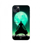 Coque maniacase pour Iphone 13 mini roronoa zoro triple &eacute;p&eacute;e pleine lune