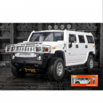 1/24 Scale Hummer H2 Off Road soomustatud autosulamist mudeliga survevalatud m&auml;nguasjad koos helivalgusega m&auml;nguauto, kollektsioneeritav poistele s&uuml;nnip&auml;evakingitusteks 1/24-Size:20*10.5*9cm valge