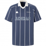 Adidas triibuline l&uuml;hikeste varrukatega polos&auml;rk meestele Topid Tindi-sinine Han-Jade-Valge JC5745 XL
