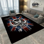 M-MotorHead Band Prinditud vaip Elutuba Magamistuba Moodne ja ilus libisemisvastane vaibafotograafia rekvisiidid s&uuml;nnip&auml;evakingitus 200cm by 160cm