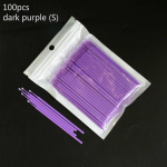 100 tk vatitupsud Micro Tattoo p&uuml;simeigit&ouml;&ouml;riistad ripsmete pikendamiseks lilla