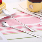 Roostevabast terasest pika varrega tee-kohv-j&auml;&auml;lusikas lauan&otilde;ud k&ouml;&ouml;gilusikas One Size h&otilde;be