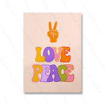 Funky Quote Retro seinakunst 60ndate 70ndate esteetiline plakatitr&uuml;kk Groovy Preppy Room Decor Lilled l&otilde;uendimaalid V&auml;rvikas mood 21x30cm No Framed