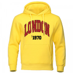 London, &Uuml;hendkuningriik 1970 Street Letter kapuutsid Meeste Hip Hop Street Hoody Crewneck vabaaja riided Suure fliisist meeste dressipluus S