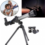 Laste Kuu teleskoobi komplekt Teleskoop astronoomia algajatele 40x Lapsed T&auml;iskasvanud 60mm Kosmose astronoomilised teleskoobid, kaasaskantav reisiteleskoop Vaba suurus hall