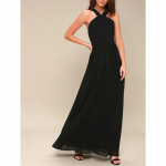 Elegantne seksikas &otilde;&otilde;nsas naiste maksikleit, pidulik balli&otilde;htu, pulmaklubi s&uuml;nnip&auml;evapidu, luksuslik vabaaja kleit, uus S must