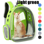 L&auml;bipaistev lemmikloomakandja seljakott Kaasaskantav kandekott seljakott kosmosereisile koera kassi kott 35x25x42cm j&auml;rveroheline v&auml;rv