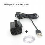 5V USB veepump mini mirco DIY akvaariumi filter Madala m&uuml;ratasemega harjadeta mootoripump Reguleeritavad tarvikud Sukelvesi 200L/H USB pumb and hose