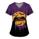 Naiste moodsad V-kaelusega l&uuml;hikeste varrukatega t&ouml;&ouml;r&otilde;ivad, taskutega, tr&uuml;kitud topid XXXL sinine