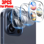 3 TK t&auml;iskaanega kaamerakaitse iPhone 16 15 14 13 12 11 Pro Max objektiivi kaitseklaasi iPhone15 16 Plus 13 minikaamera kile jaoks iPhone 16 Pro Max
